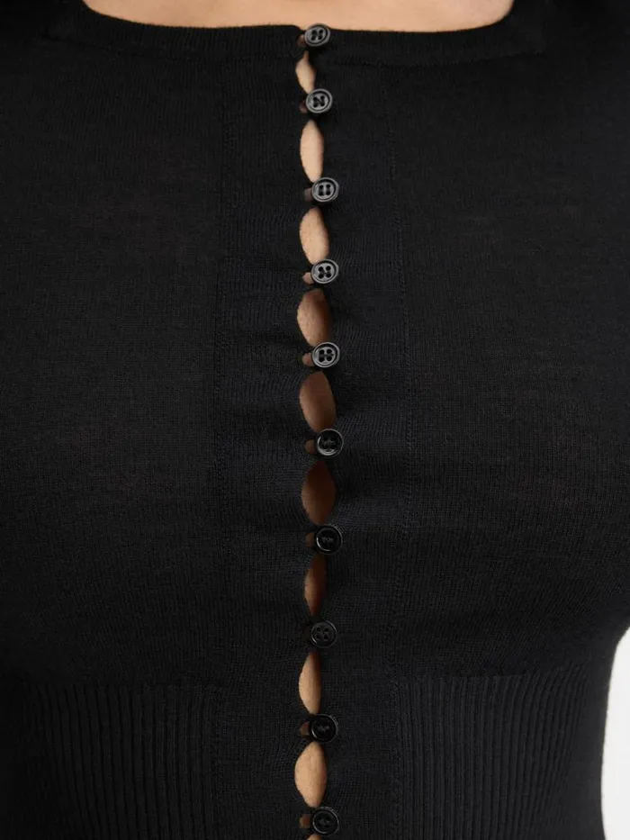 The Spiaggia Cardigan Black Women JACQUEMUS Knits The Spiaggia Cardigan Black Women JACQUEMUS Knits