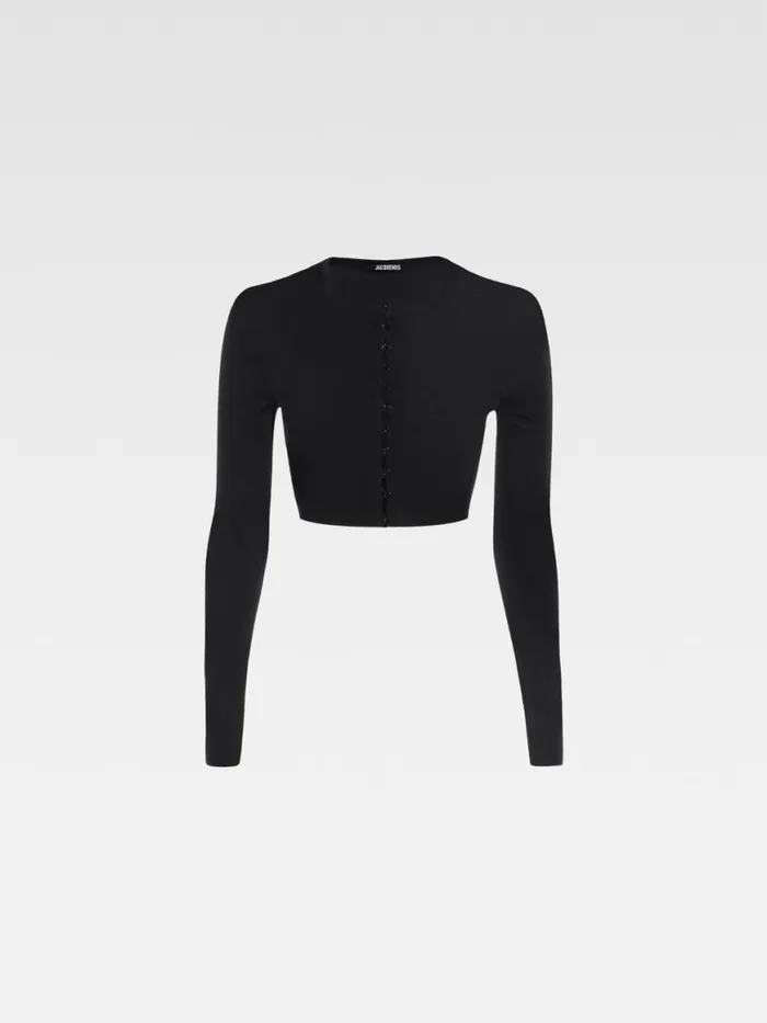 The Spiaggia Cardigan Black Women JACQUEMUS Knits The Spiaggia Cardigan Black Women JACQUEMUS Knits