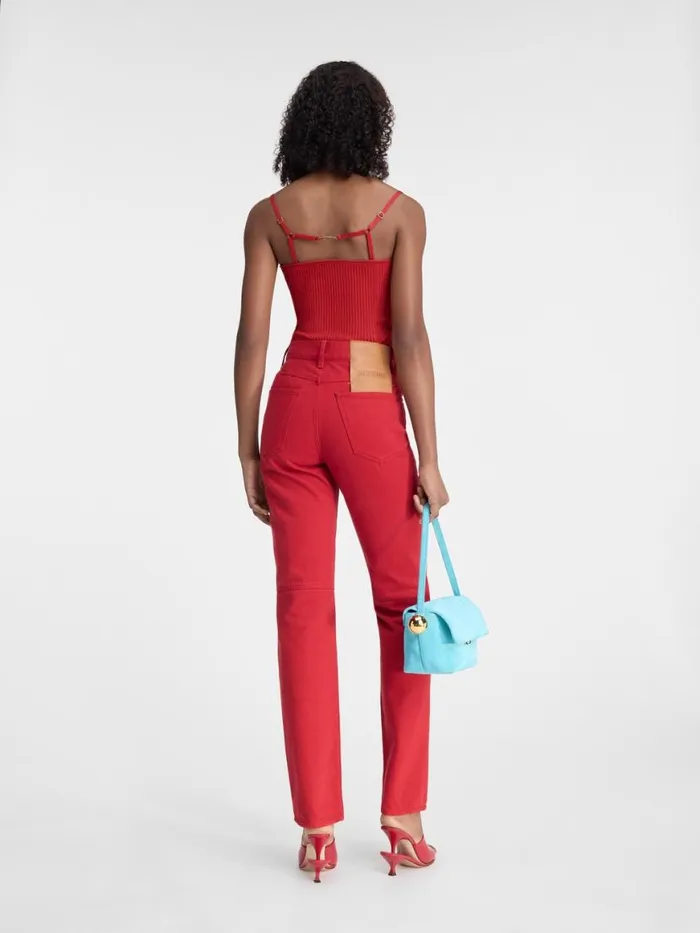 The Straight DeNmes Denim Pants Red Women JACQUEMUS Denim The Straight DeNmes Denim Pants Red Women JACQUEMUS Denim