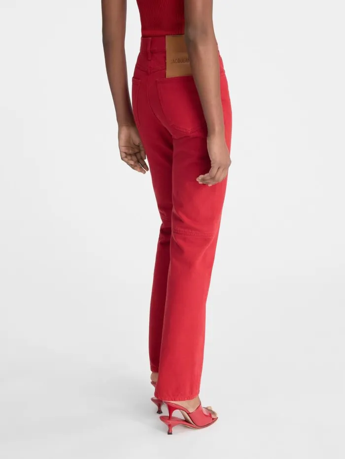 The Straight DeNmes Denim Pants Red Women JACQUEMUS Denim The Straight DeNmes Denim Pants Red Women JACQUEMUS Denim