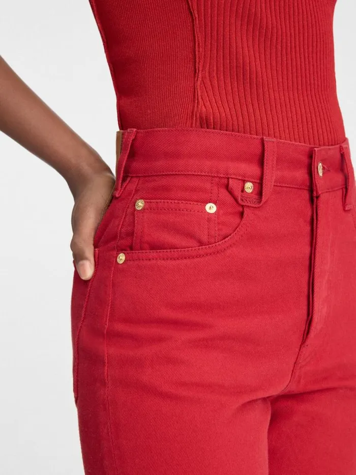 The Straight DeNmes Denim Pants Red Women JACQUEMUS Denim The Straight DeNmes Denim Pants Red Women JACQUEMUS Denim