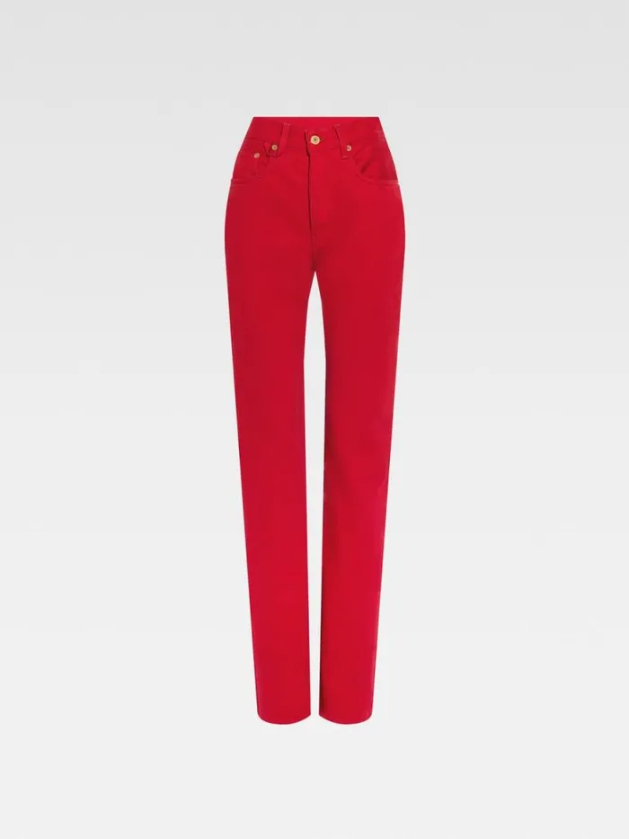 The Straight DeNmes Denim Pants Red Women JACQUEMUS Denim The Straight DeNmes Denim Pants Red Women JACQUEMUS Denim