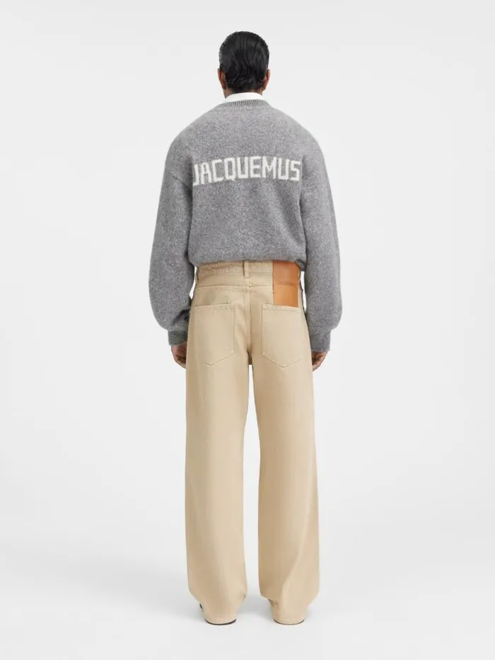 The Wide DeNmes Denim Pants Beige Men JACQUEMUS Denim The Wide DeNmes Denim Pants Beige Men JACQUEMUS Denim
