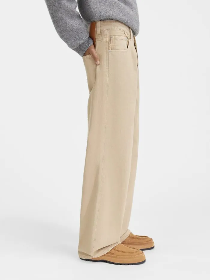 The Wide DeNmes Denim Pants Beige Men JACQUEMUS Denim The Wide DeNmes Denim Pants Beige Men JACQUEMUS Denim