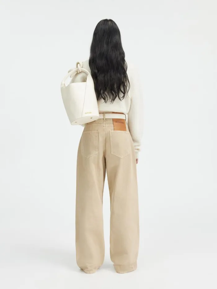 The Wide DeNmes Denim Pants Beige Men JACQUEMUS Denim The Wide DeNmes Denim Pants Beige Men JACQUEMUS Denim