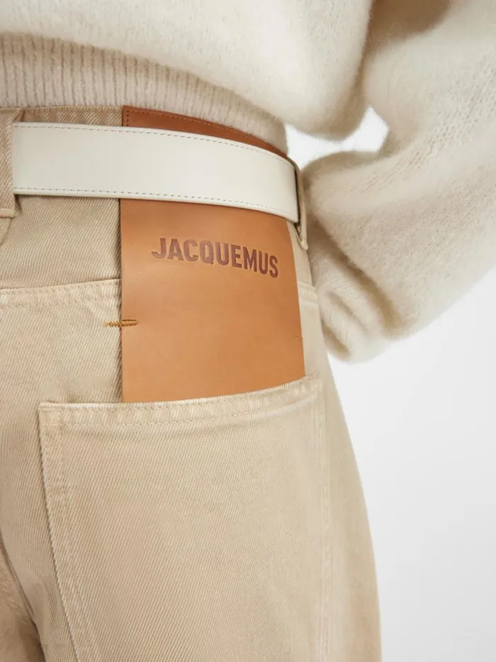 The Wide DeNmes Denim Pants Beige Men JACQUEMUS Denim The Wide DeNmes Denim Pants Beige Men JACQUEMUS Denim