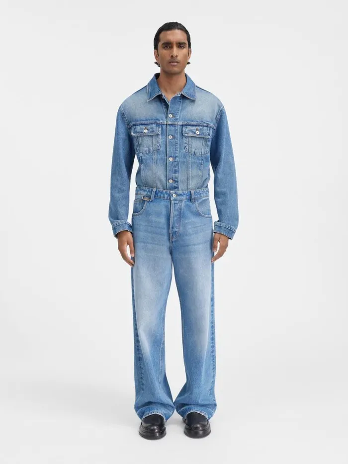 The Wide DeNmes Denim Pants Bluetabac Men JACQUEMUS Denim