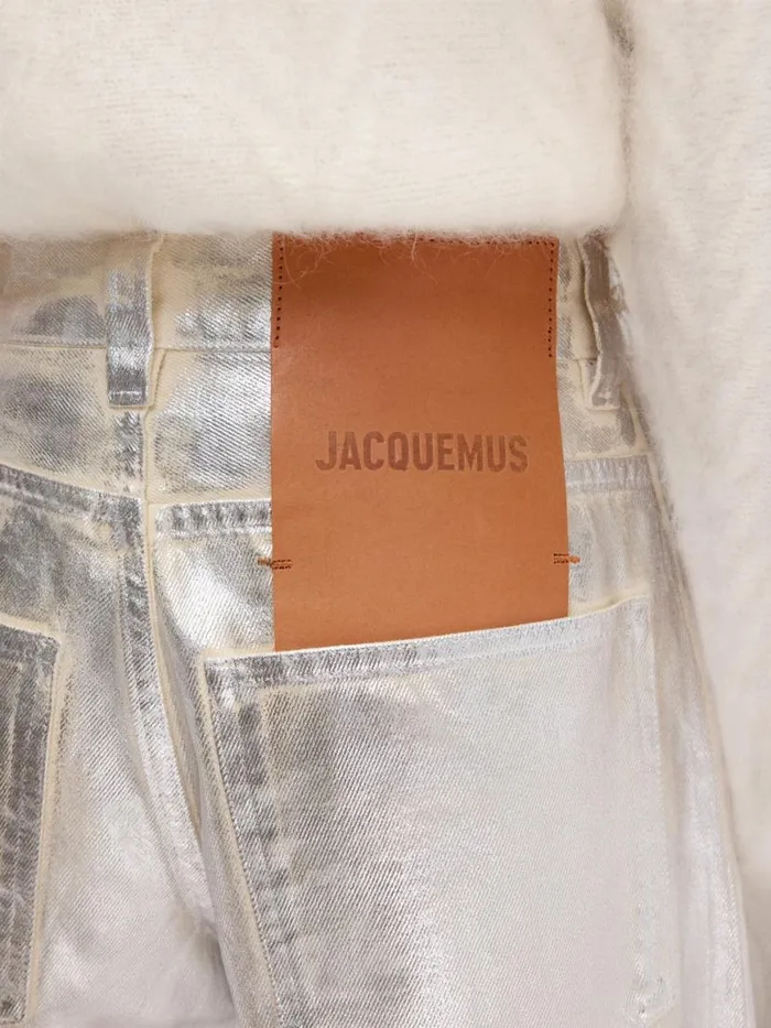 The Wide DeNmes Denim Pants Silver Women JACQUEMUS Denim The Wide DeNmes Denim Pants Silver Women JACQUEMUS Denim