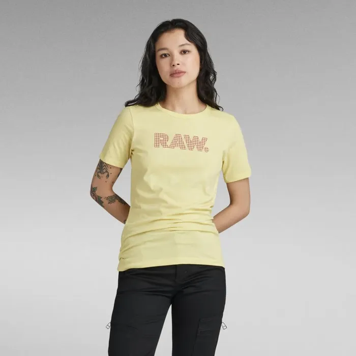 Tops and Tshirts Women GStar RAW Anglaise Graphic RAW Top Lemonade