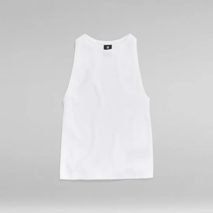 Tops and Tshirts Women GStar RAW Racer Slim Tank Top White
