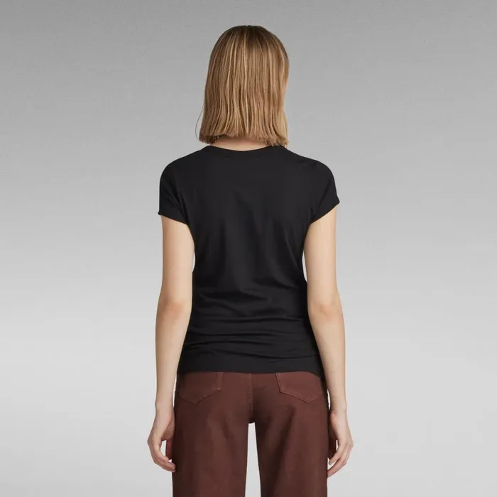 Tops and Tshirts Women GStar RAW Slim Chest Print TShirt Dark Black