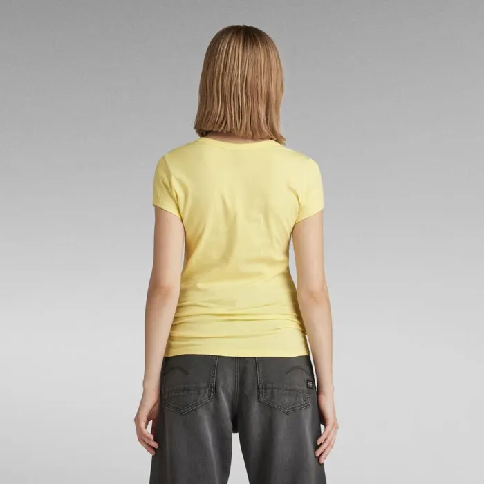 Tops and Tshirts Women GStar RAW Slim Chest Print TShirt Lemonade