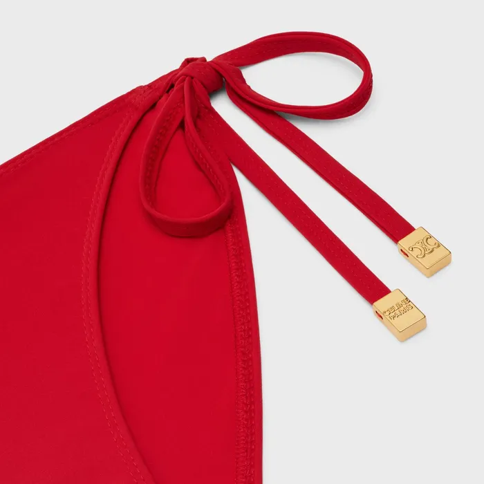 Triomphe Culottes In Matte Jersey Rouge Women CELINE SWIMWEAR AND LINGERIE