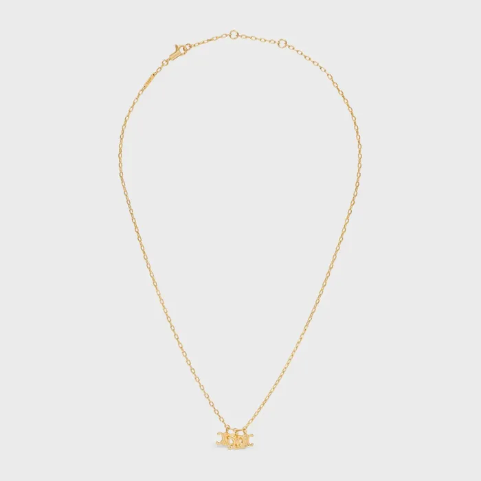 Triomphe Trio Necklace In Brass With Gold Finish Gold Women CELINE NECKLACES