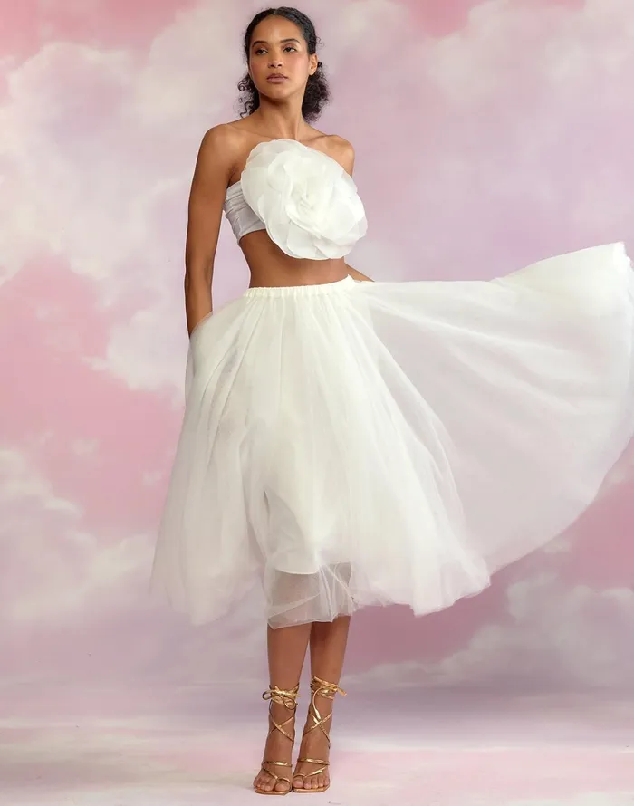 Tulle Skirt 8211 White Women Cynthia Rowley Bottoms