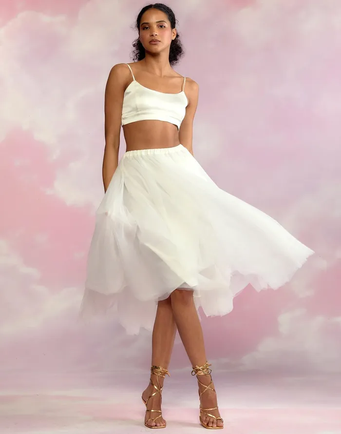 Tulle Skirt 8211 White Women Cynthia Rowley Bottoms