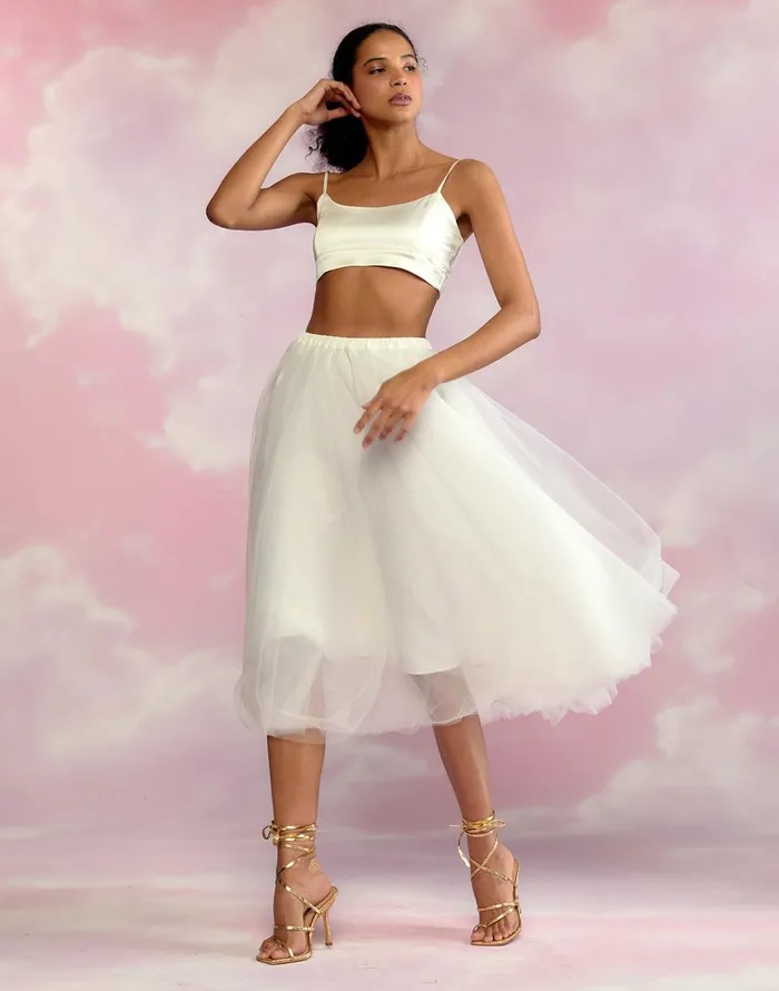 Tulle Skirt 8211 White Women Cynthia Rowley Bottoms