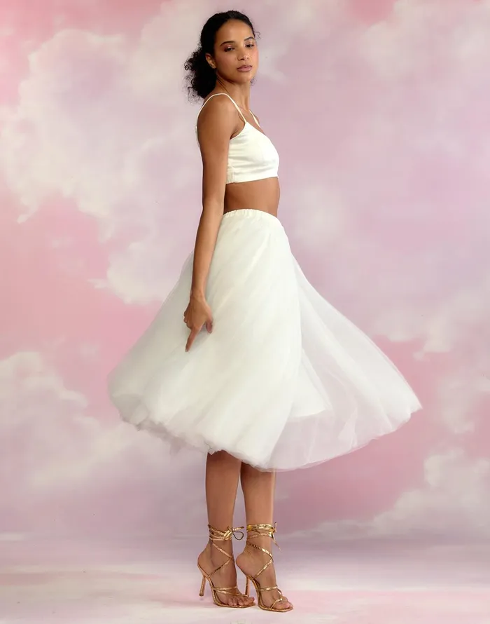 Tulle Skirt 8211 White Women Cynthia Rowley Bottoms