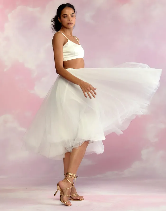 Tulle Skirt 8211 White Women Cynthia Rowley Bottoms