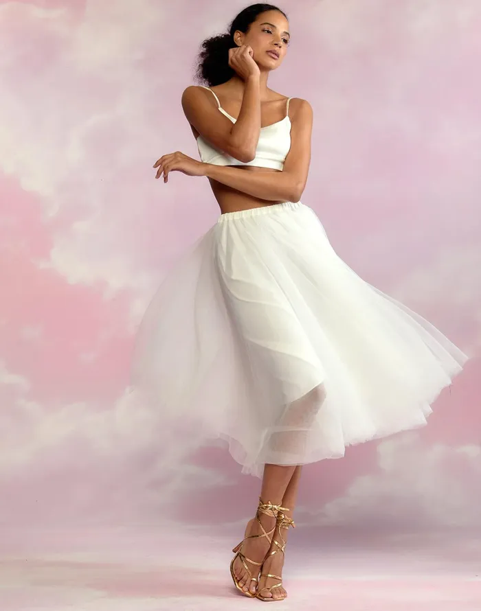 Tulle Skirt 8211 White Women Cynthia Rowley Bottoms