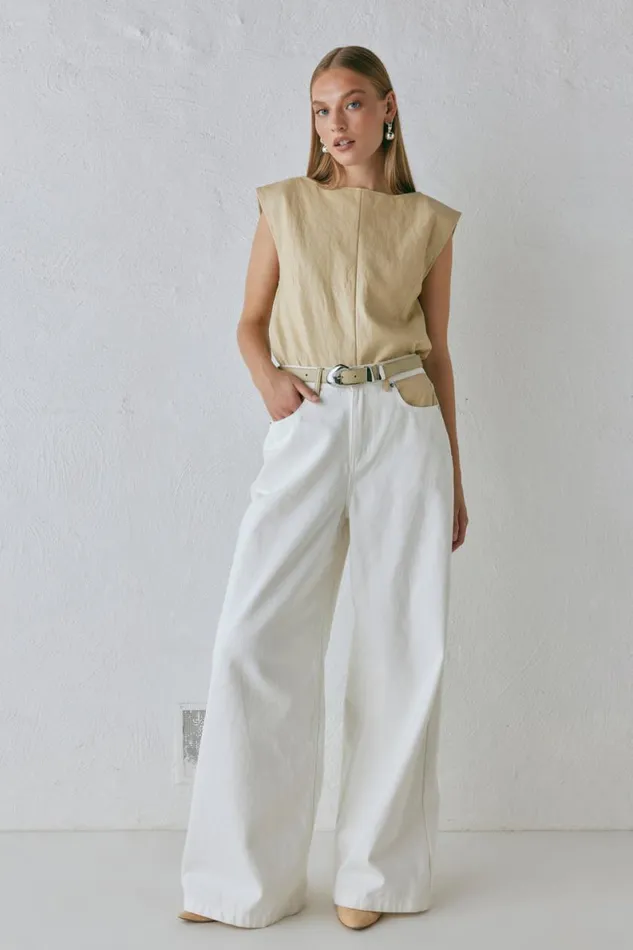Vests Women VRG GRL Sutton Vest Butter Vests Women VRG GRL Sutton Vest Butter