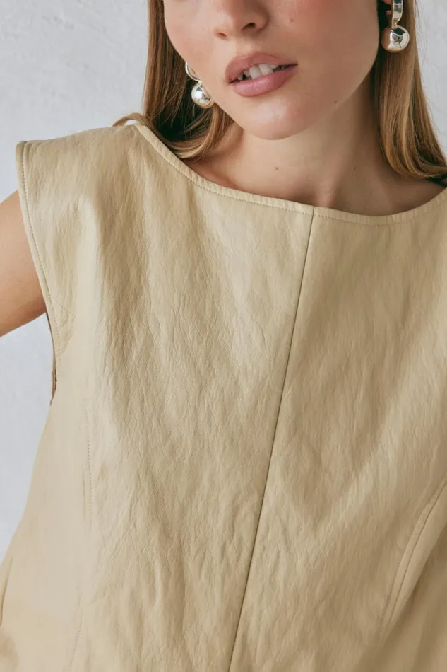Vests Women VRG GRL Sutton Vest Butter Vests Women VRG GRL Sutton Vest Butter