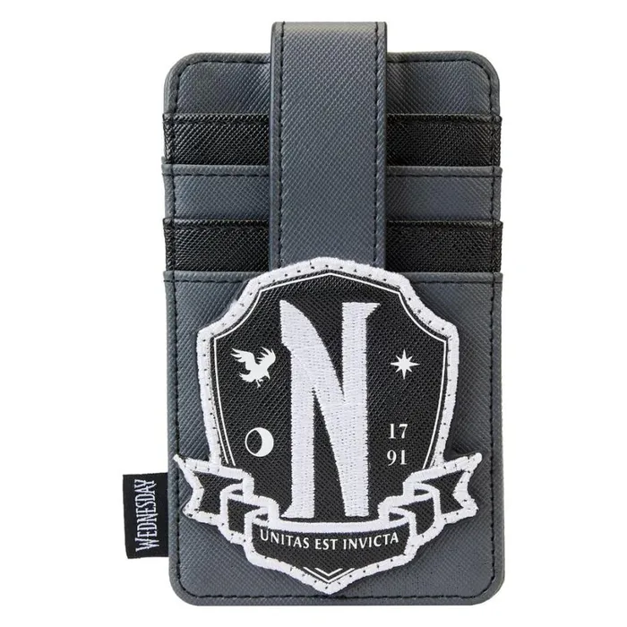Wednesday Addams Nevermore Cosplay Card Holder Unisex Loungefly Bags and Wallets Wednesday Addams Nevermore Cosplay Card Holder Unisex Loungefly Bags and Wallets