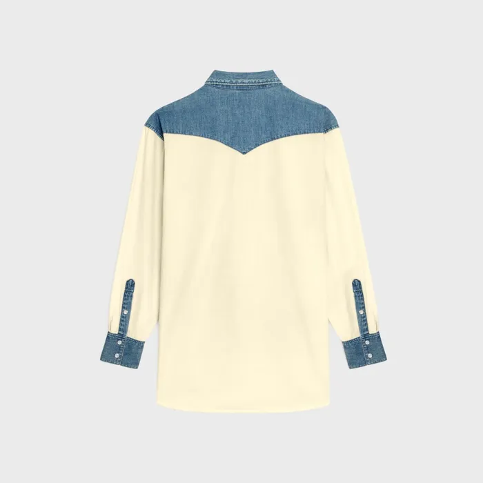 Western Shirt In Union Ocean Wash Denim Union Ocean Wash Men CELINE DENIM