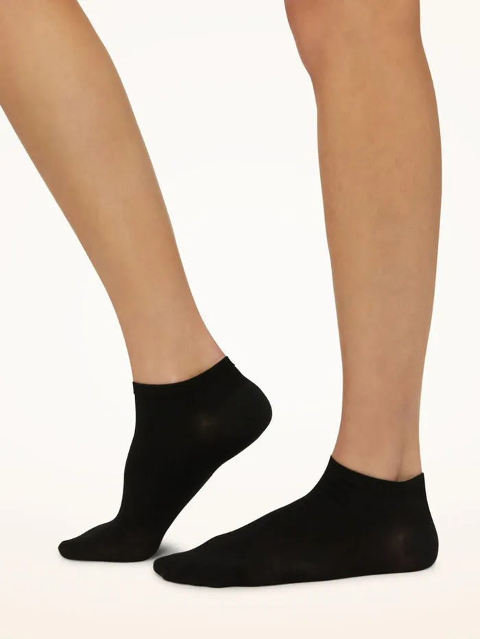 Wolford Cotton Sneaker Socks Black Women Socks