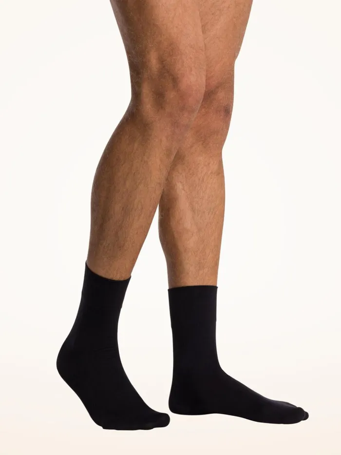 Wolford Cotton Velvet Socks Black Women Socks