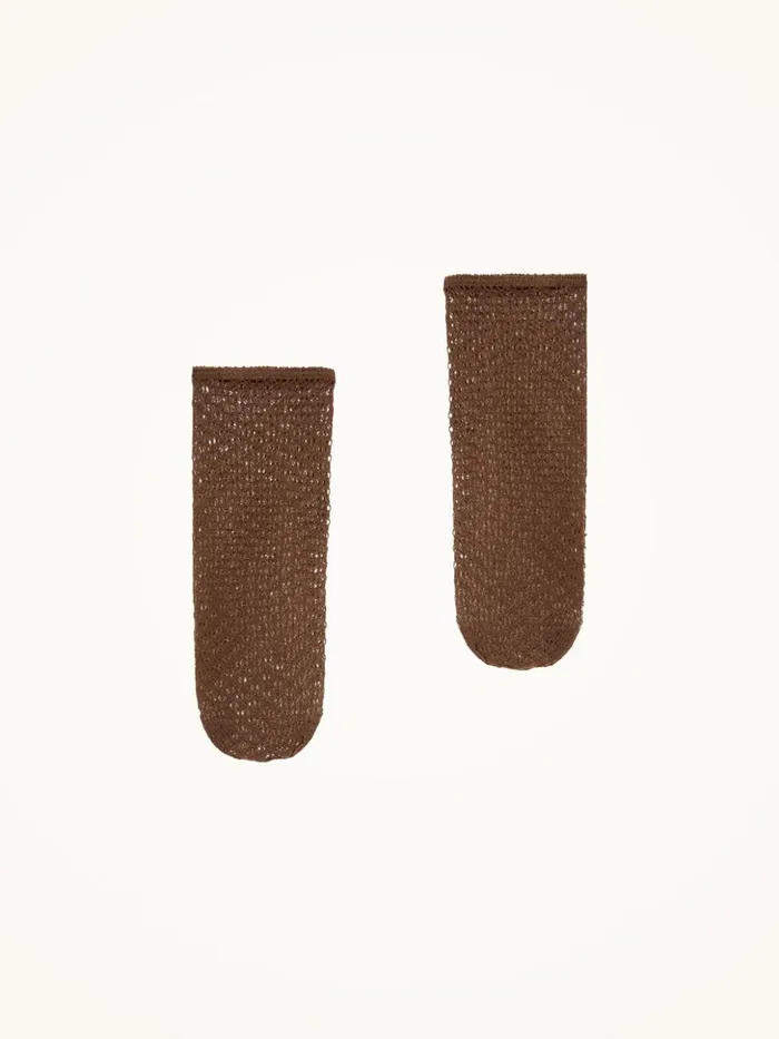 Wolford Fine Net Socks Umber Women Socks
