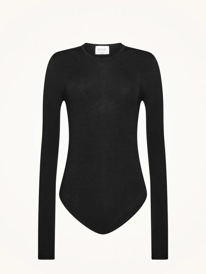 Wolford The Merino Body Black Women Longsleeve Bodies