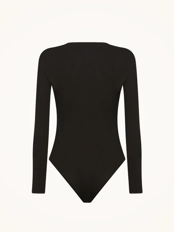 Wolford The Round Neck Body Black Women Longsleeve Bodies