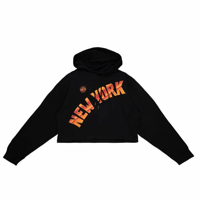 Women039s Hoodies and Sweatshirts Mitchell and Ness Womens Big Face 40 Crop Hoodie New York Knicks Women039s Hoodies and Sweatshirts Mitchell and Ness Womens Big Face 40 Crop Hoodie New York Knicks