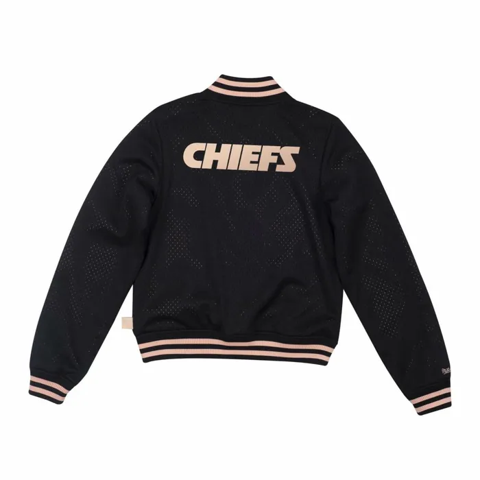 Women039s Jackets and Outerwear Mitchell and Ness Womens Frontline Mesh Button Up Jacket Kansas City Chiefs Women039s Jackets and Outerwear Mitchell and Ness Womens Frontline Mesh Button Up Jacket Kansas City Chiefs
