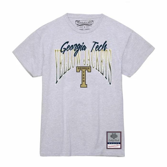 Women039s TShirts and Tops Mitchell and Ness Women039s Script Arc Tee Georgia Tech Women039s TShirts and Tops Mitchell and Ness Women039s Script Arc Tee Georgia Tech