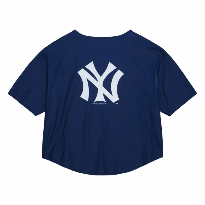 Women039s TShirts and Tops Mitchell and Ness Women039s SS Button Crop New York Yankees Women039s TShirts and Tops Mitchell and Ness Women039s SS Button Crop New York Yankees
