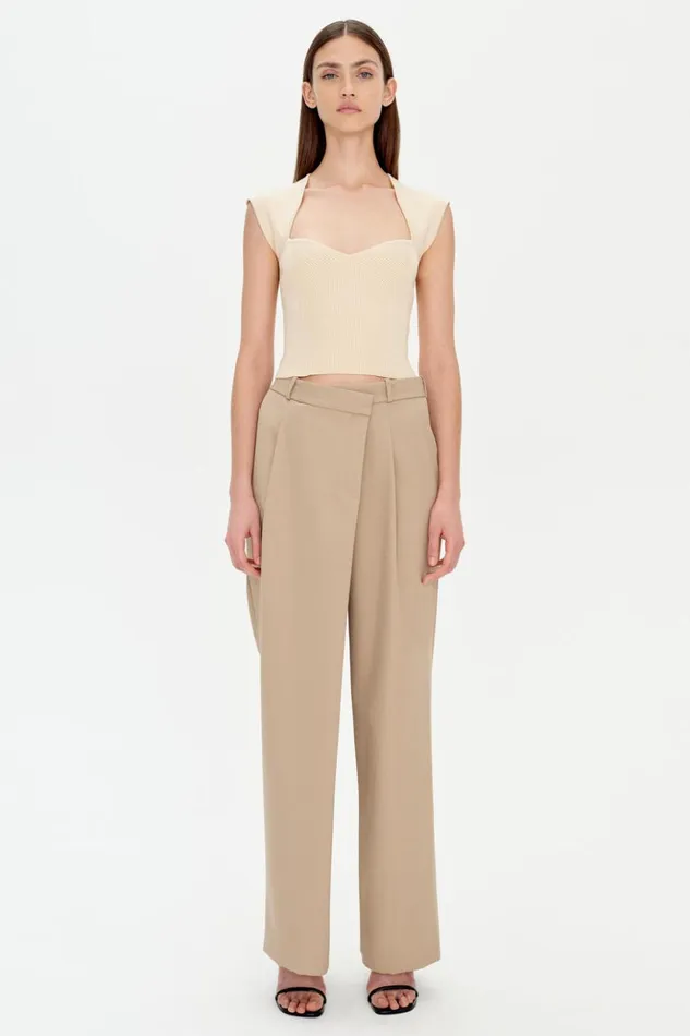 Women Abia Tee Almond Jonathan Simkhai Tops and Bodysuits
