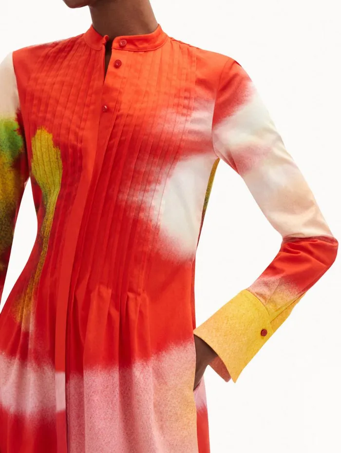 Women Abstract Watercolor Caftan Vermilion Multi Oscar De La Renta Dresses Women Abstract Watercolor Caftan Vermilion Multi Oscar De La Renta Dresses