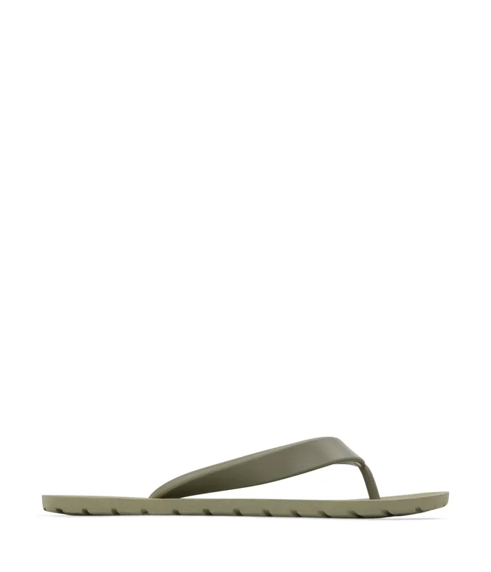 Women Alberta Vegan Flip Flops Olive Matt and Nat Flats