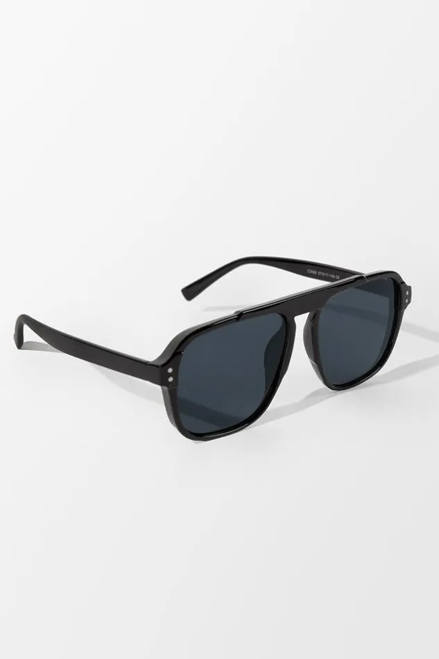 Women Bags Cupshe Fearne Black Square Modern Sunglass Black