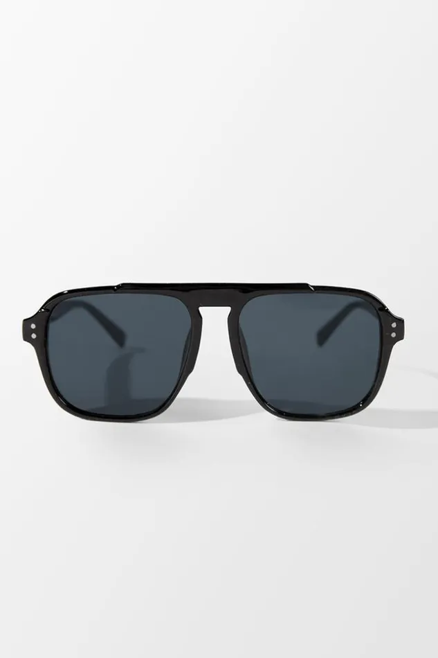 Women Bags Cupshe Fearne Black Square Modern Sunglass Black