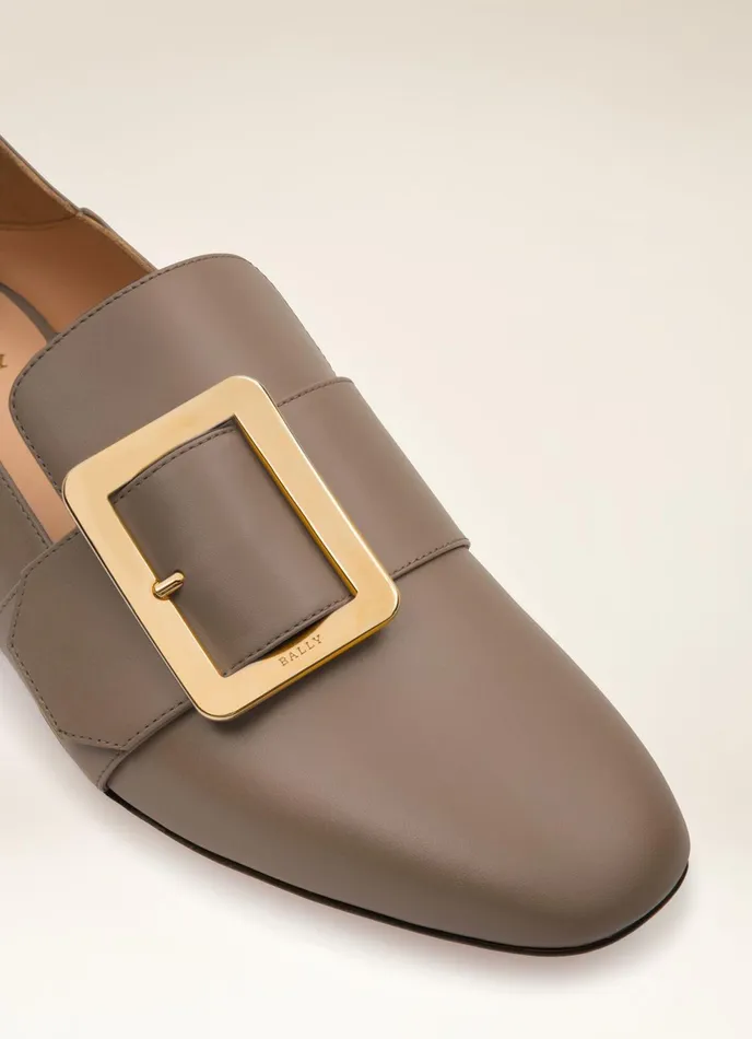 Women Bally Flats and Moccasins Janelle 8211 Leather Loafers In Taupe