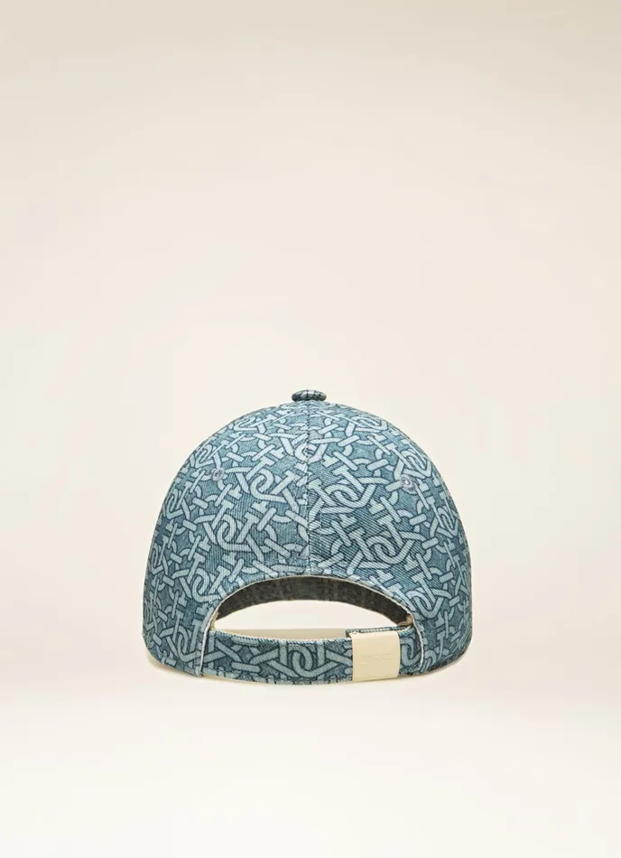 Women Bally Gloves And Hats Bmonogram Cap 8211 Cotton Hat In Blue