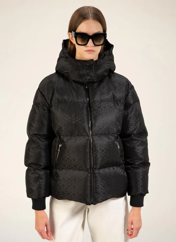 Women Bally Outerwear BMonogram Puffer Jacket 8211 Nylon Outerwear In Black