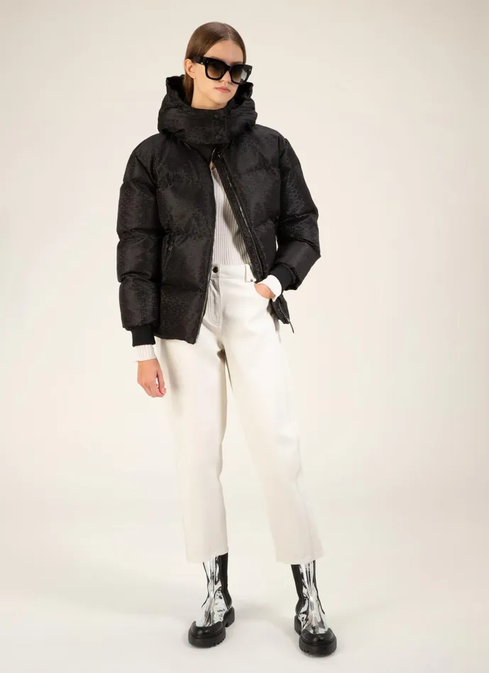 Women Bally Outerwear BMonogram Puffer Jacket 8211 Nylon Outerwear In Black