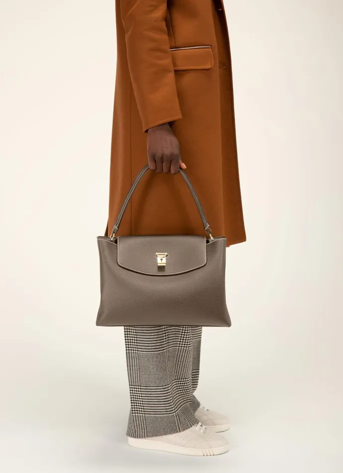 Women Bally Top Handle Bags Layka 8211 Leather Top Handle Bag In Brown