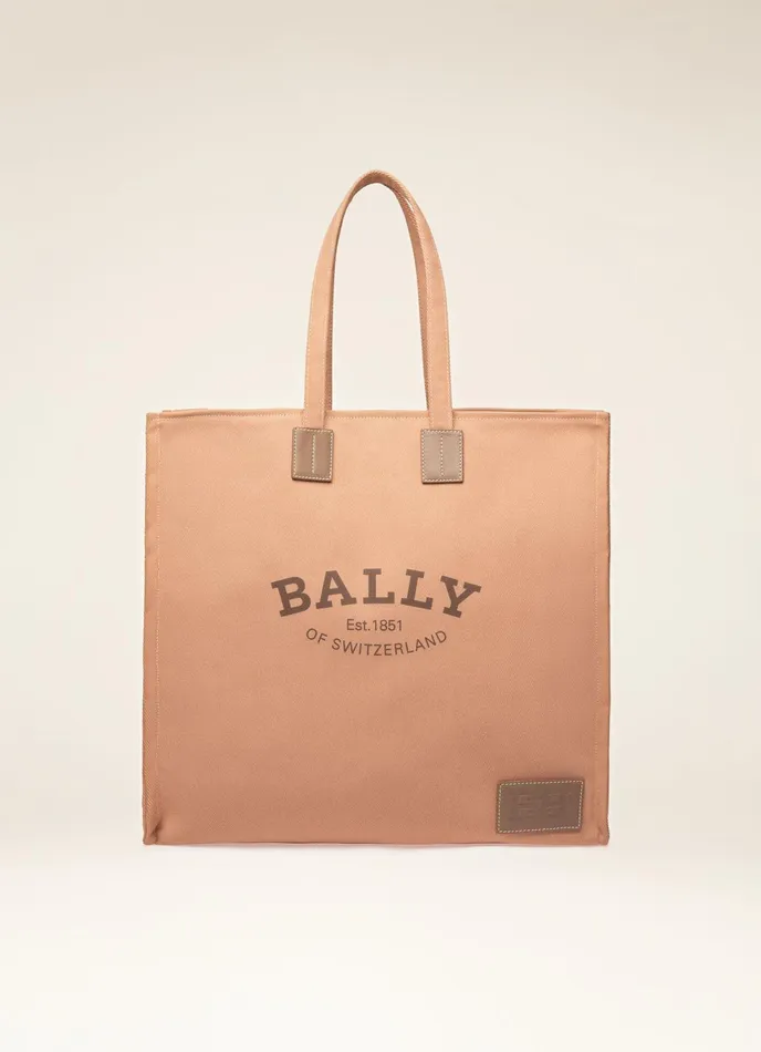 Women Bally Tote Bags Crystalia XL 8211 Fabric Tote Bag In Pink
