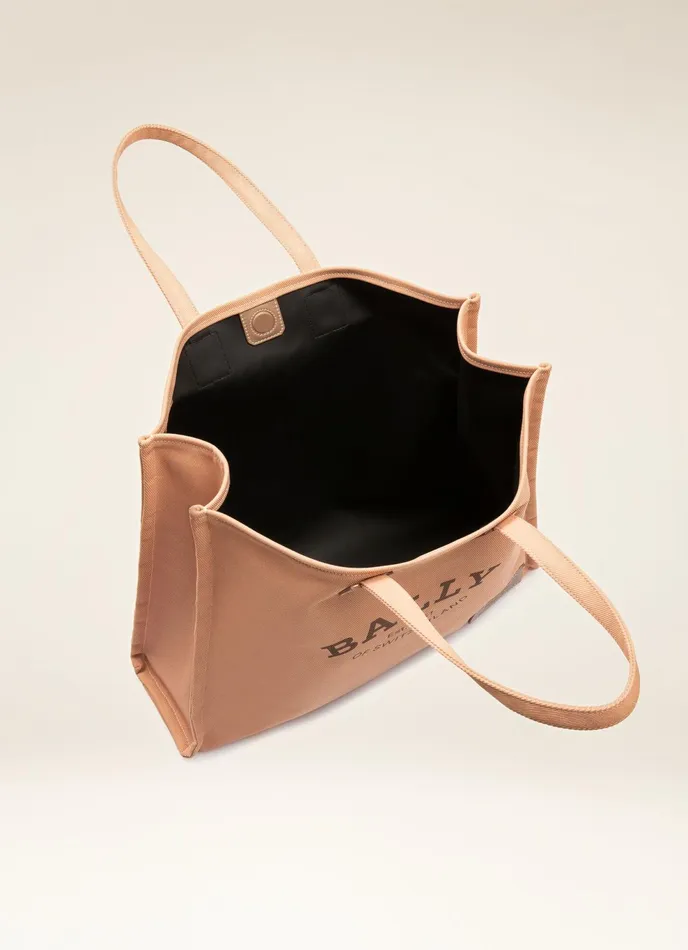 Women Bally Tote Bags Crystalia XL 8211 Fabric Tote Bag In Pink