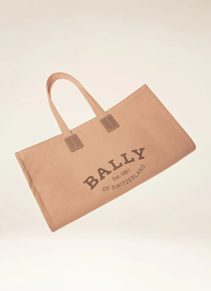 Women Bally Tote Bags Crystalia XL 8211 Fabric Tote Bag In Pink